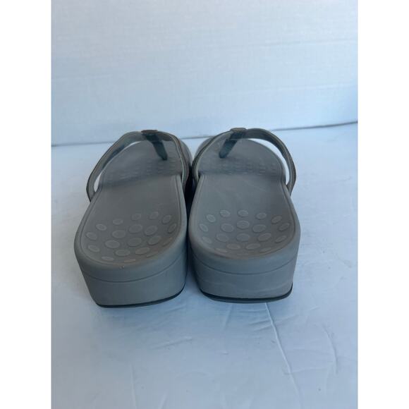 Vionic Tide II Comfort Flat Gray Thong Straps Flip Flop Sandals Size 10 - Picture 7 of 10